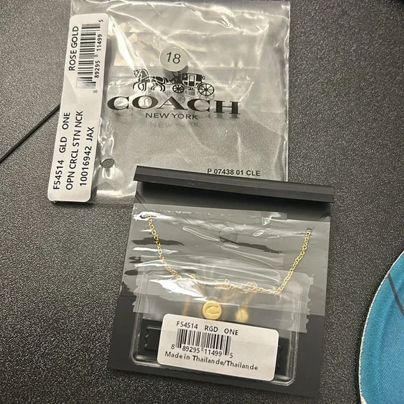 Coach Rose Gold Heart Studded Necklace - Picture 3 of 4